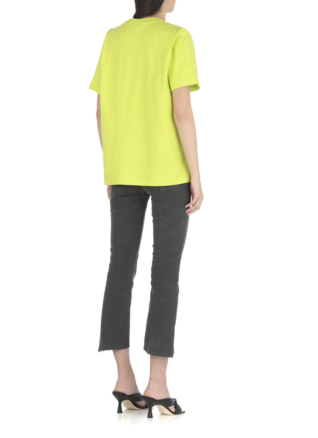 MSGM Logo Embroidered Crewneck T-Shirt