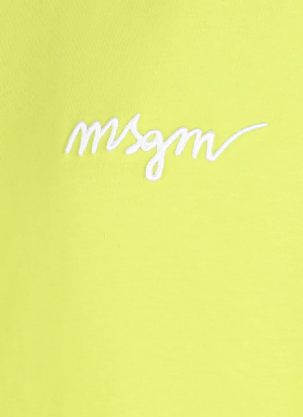 MSGM Logo Embroidered Crewneck T-Shirt