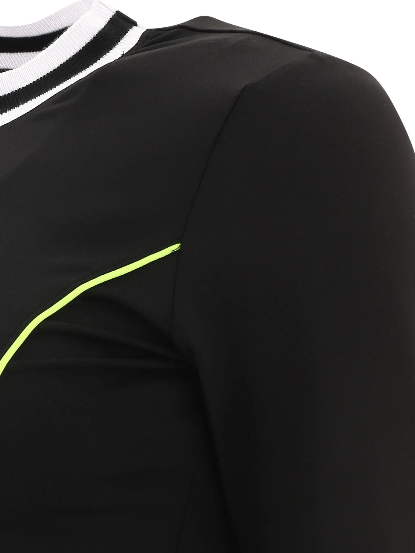 MSGM Logo Print Long Sleeved Cropped Top