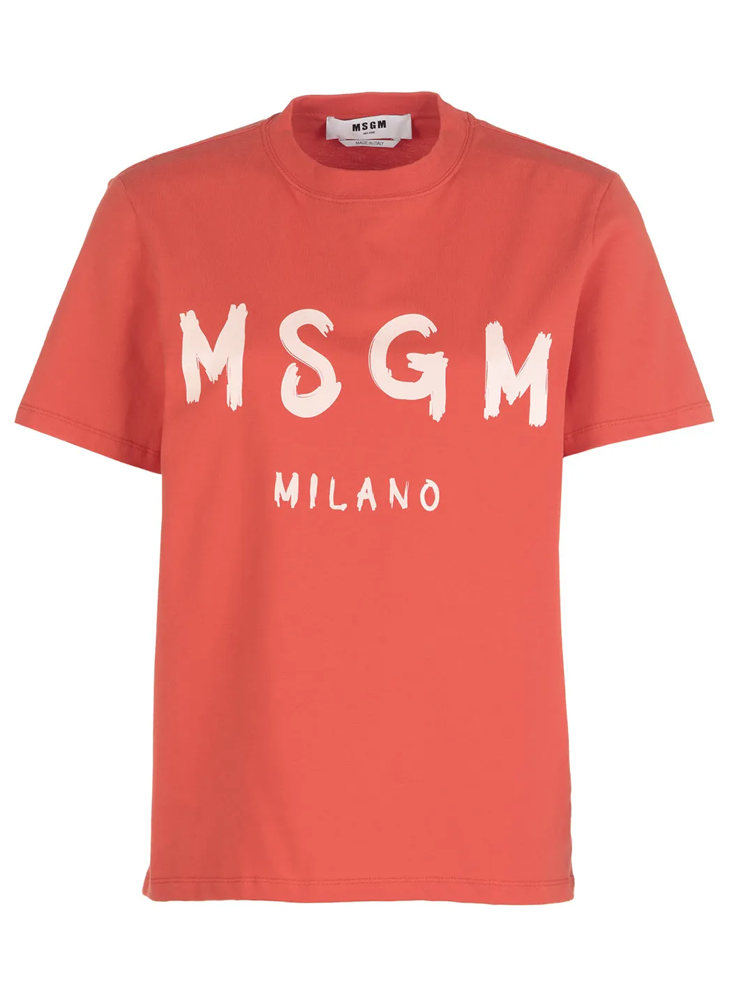MSGM Logo Printed Crewneck T-Shirt