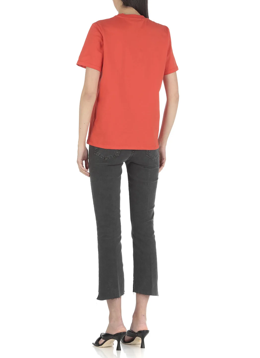 MSGM Logo Printed Crewneck T-Shirt