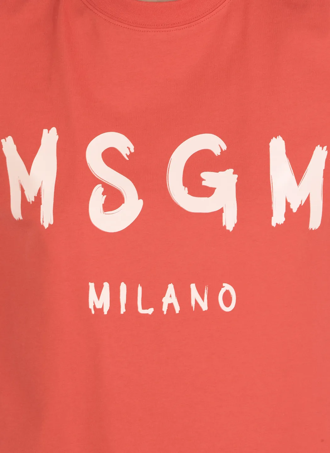 MSGM Logo Printed Crewneck T-Shirt