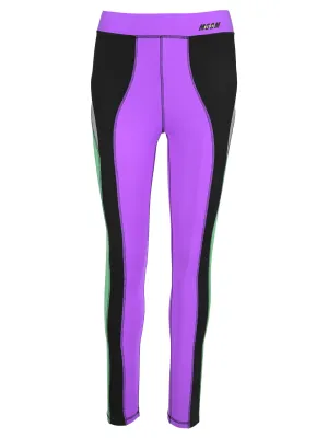 MSGM Logo Printed Leggings