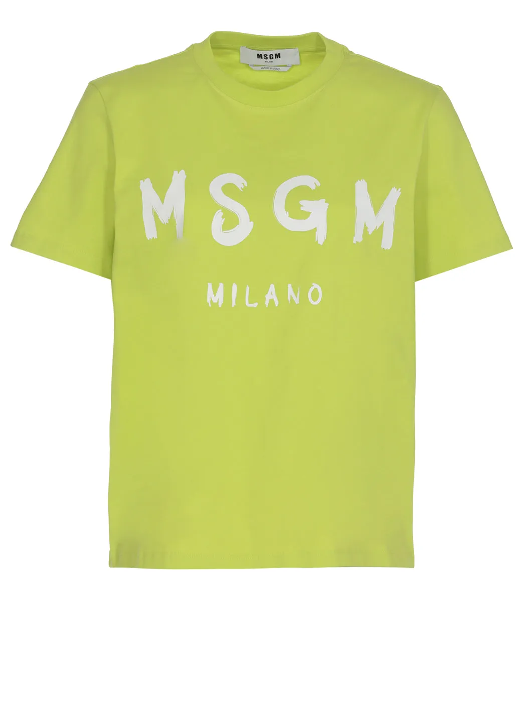 MSGM Logo Printed Round Neck T-Shirt