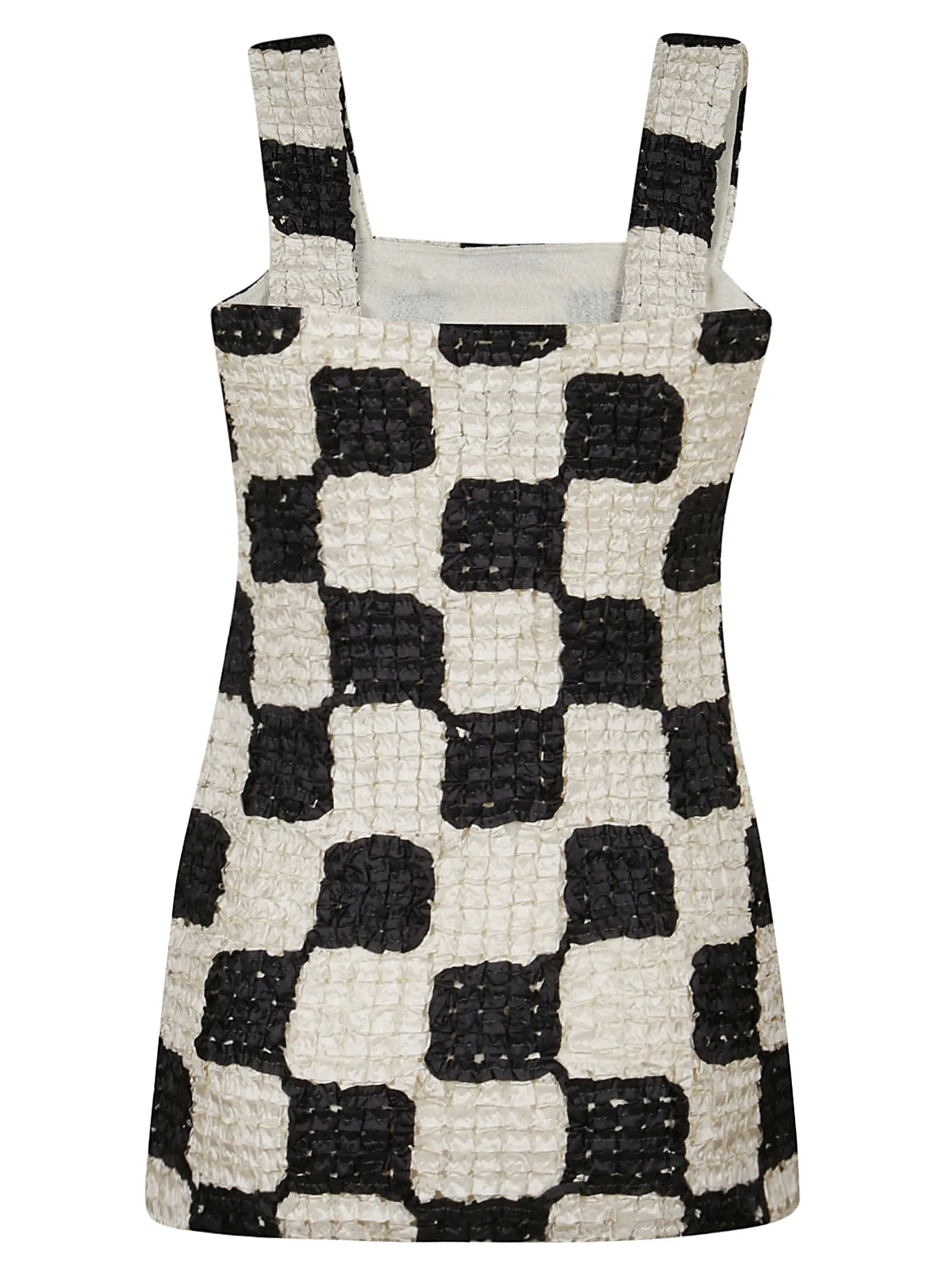 Nanushka Checked Square Neck Top