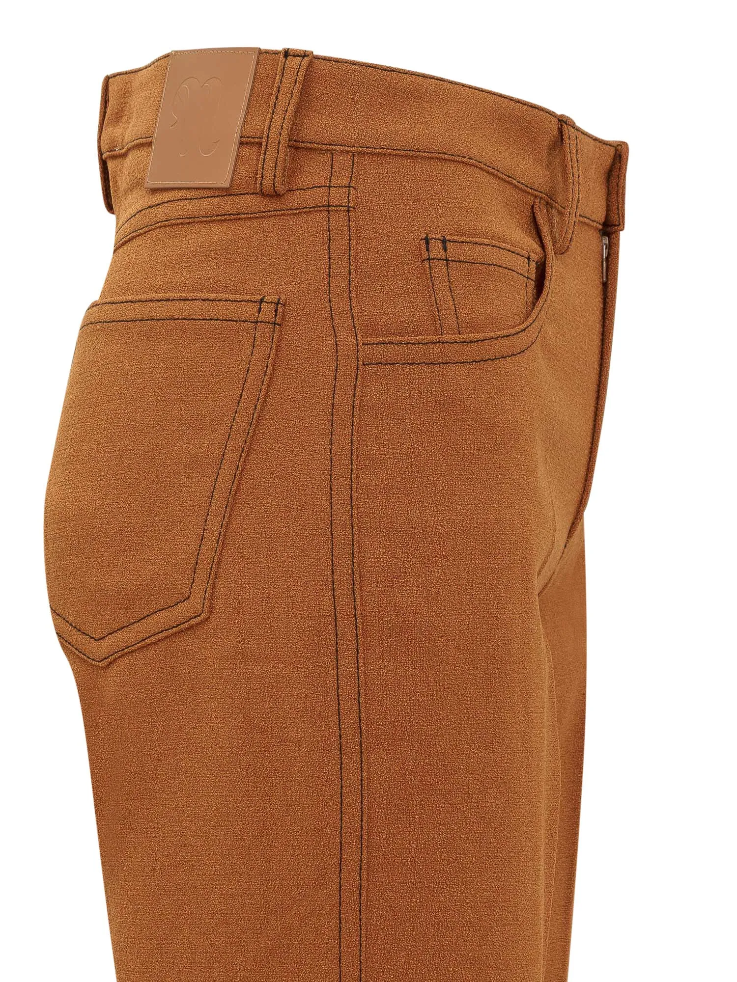 Nanushka Contrast-Stitched Straight-Leg Pants