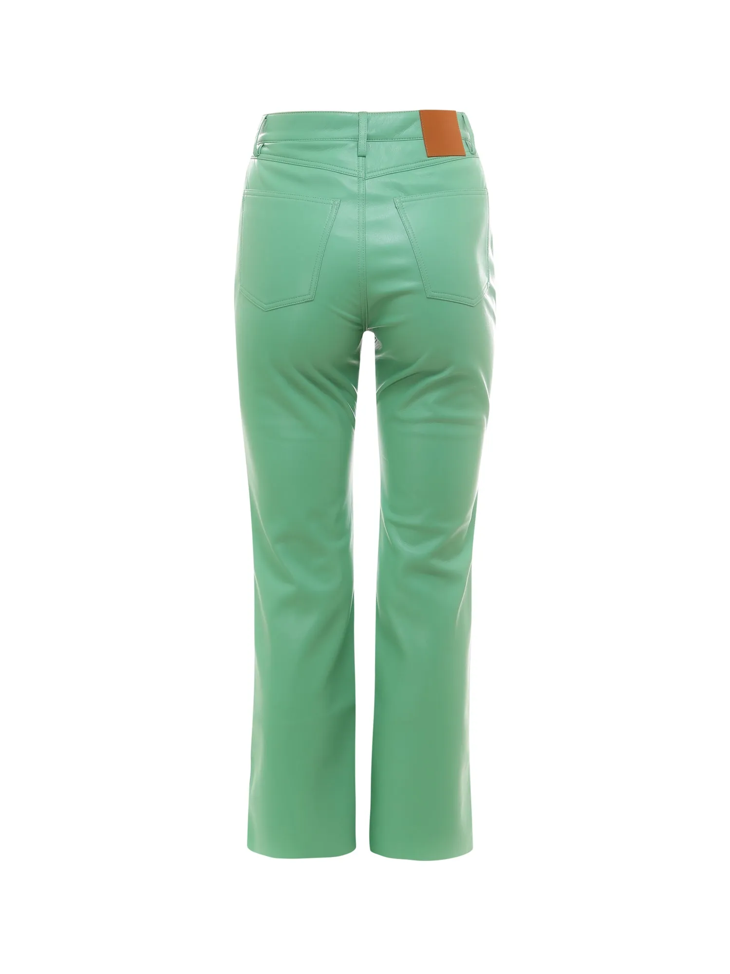 Nanushka Logo Patch Faux Leather Pants