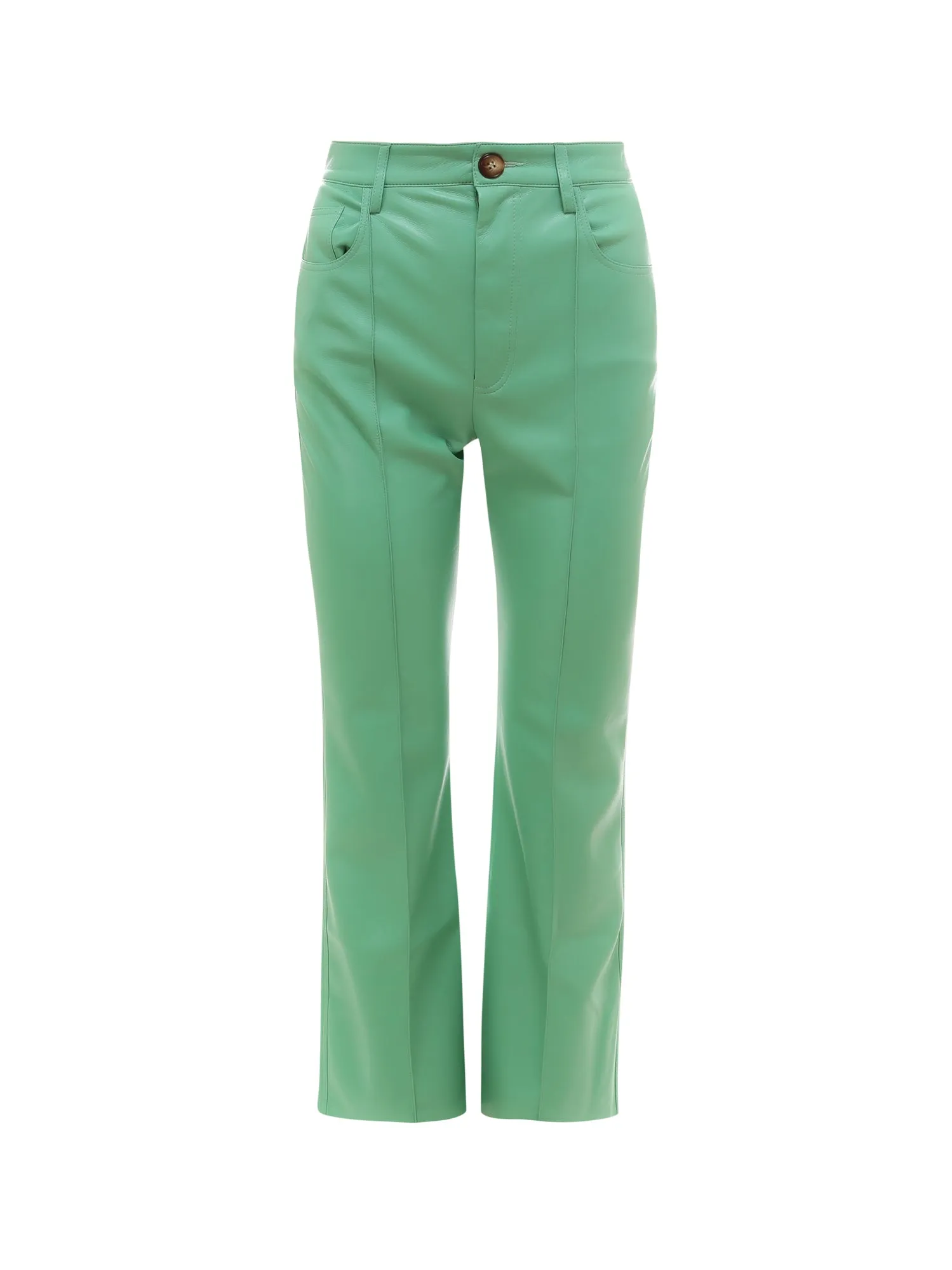 Nanushka Logo Patch Faux Leather Pants