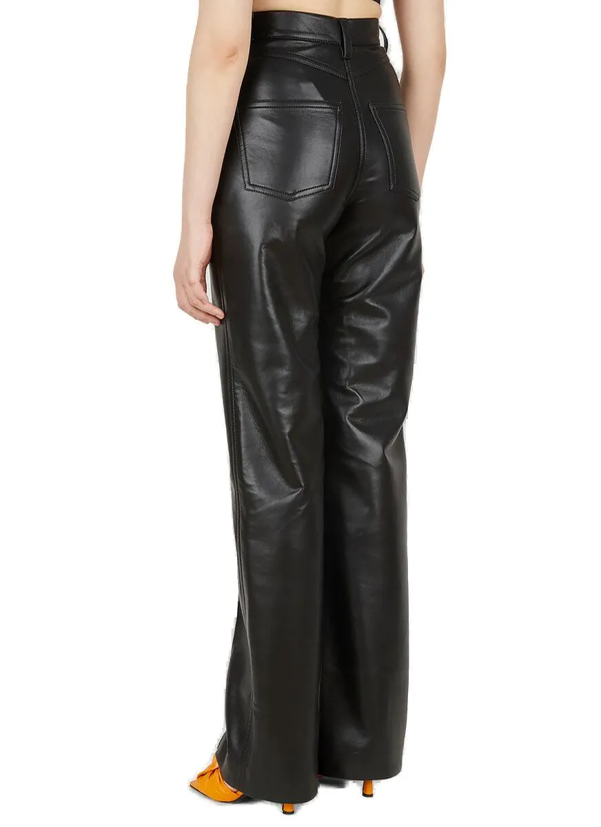Nanushka Logo Patch Straight Leg Pants