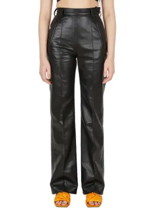 Nanushka Logo Patch Straight Leg Pants