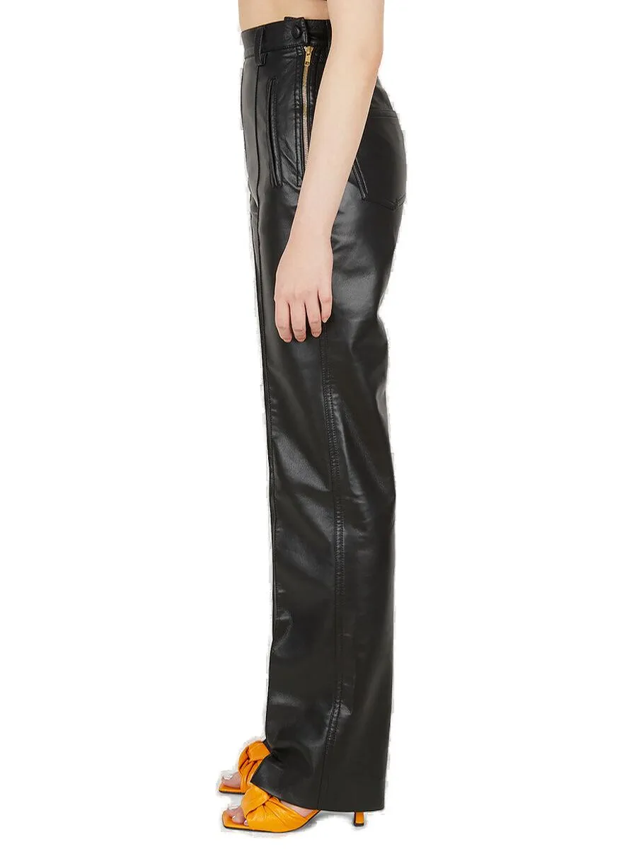 Nanushka Logo Patch Straight Leg Pants