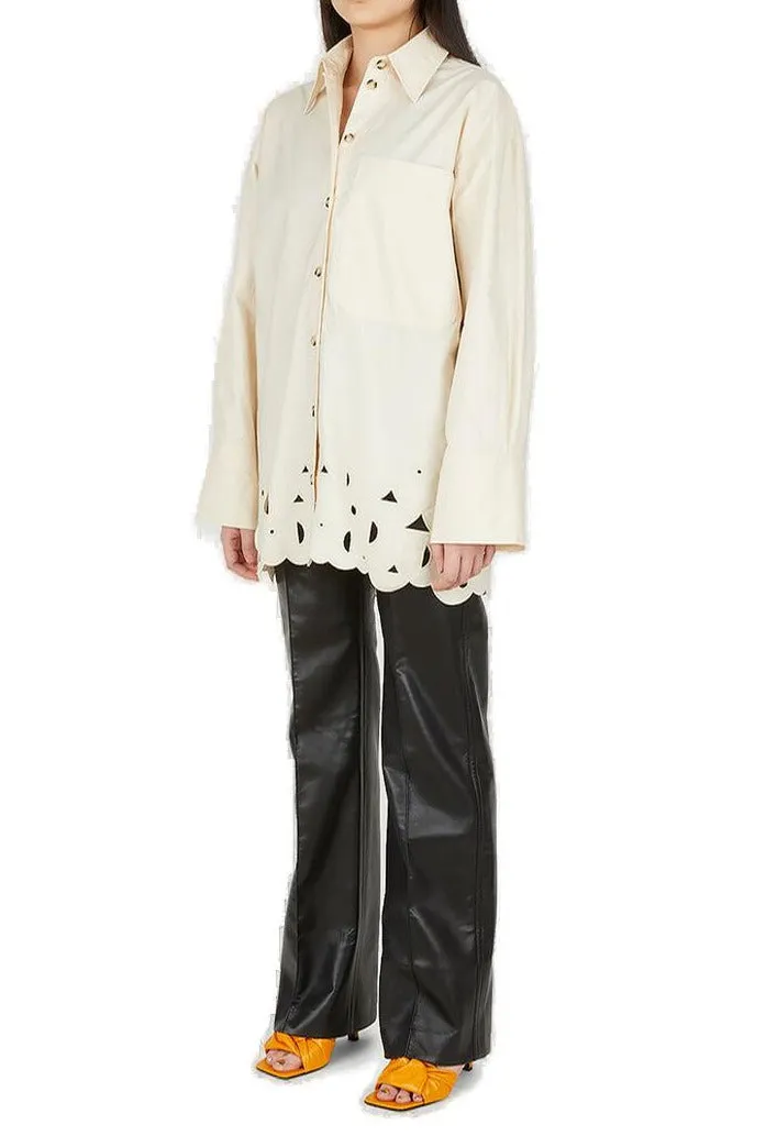 Nanushka Logo Patch Straight Leg Pants