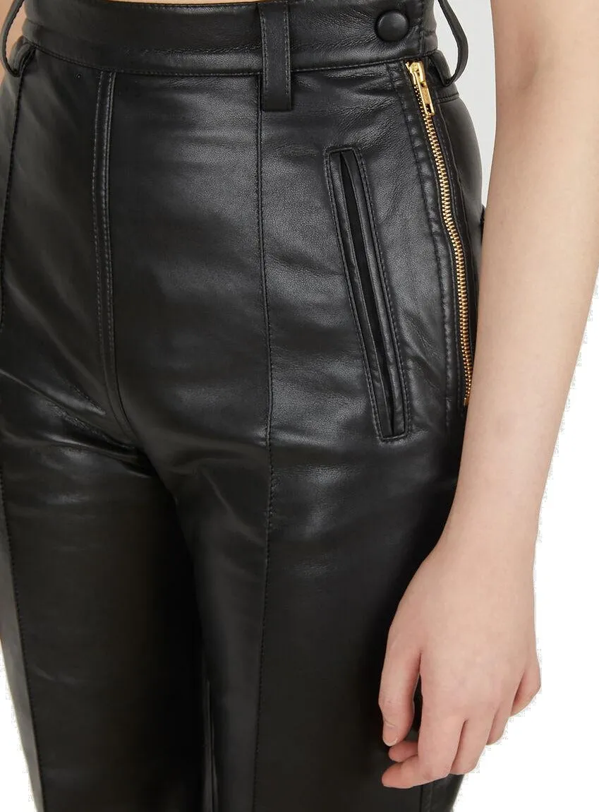 Nanushka Logo Patch Straight Leg Pants