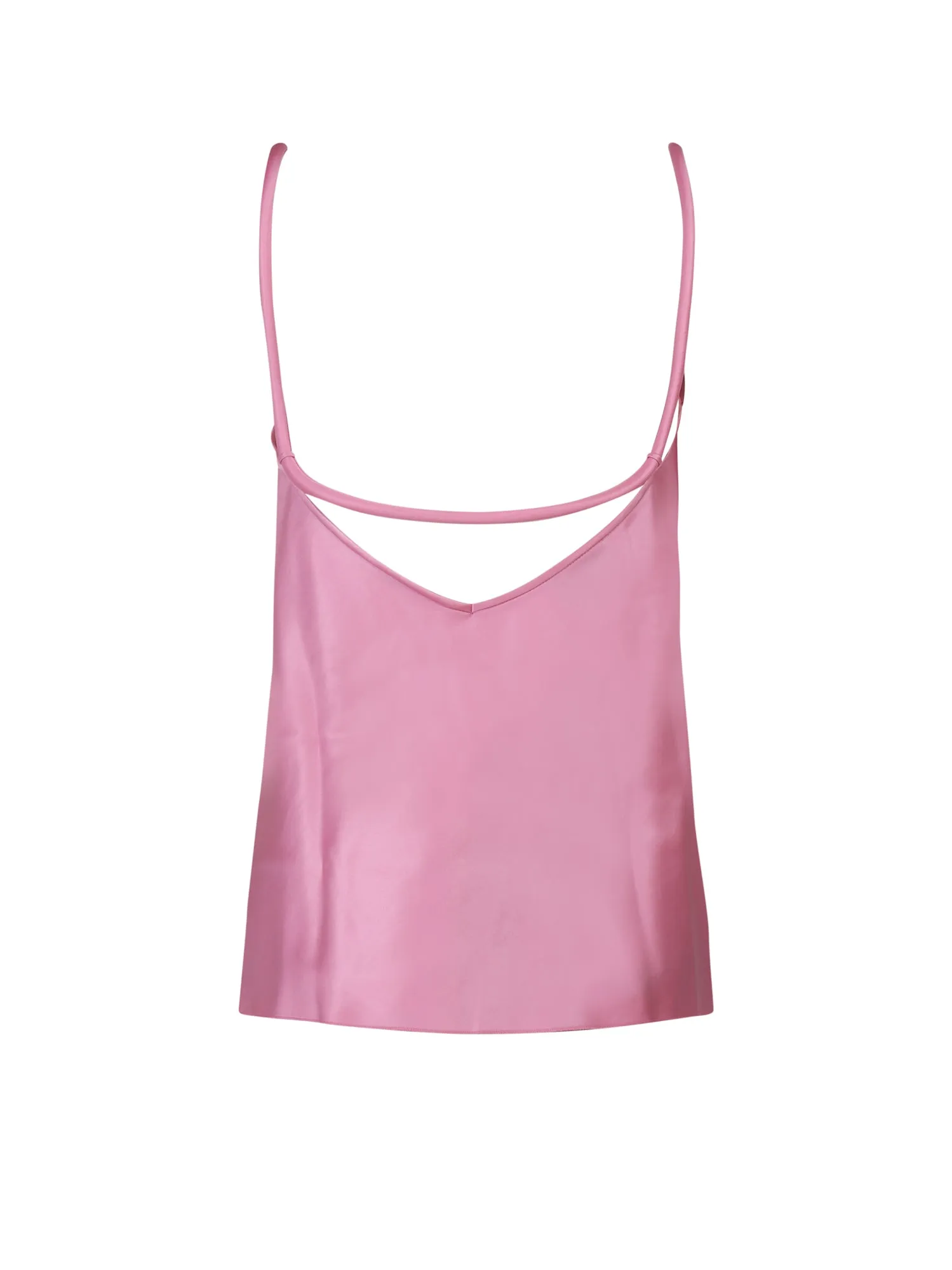Nanushka Spaghetti Satin Low Back Top