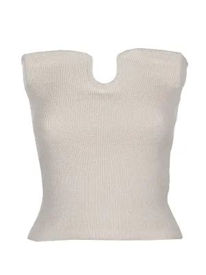 Nanushka Strapless Stretched Knitted Top