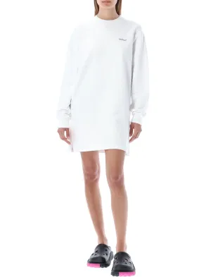 Off-White Arrow Printed Long-Sleeved Mini Dress