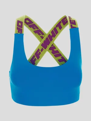 Off-White Elastic Strap Stretch Sports Top