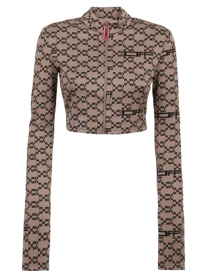 Off-White Logo Printed Long-Sleeved Top
