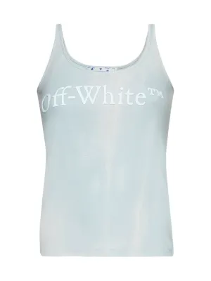 Off-White Logo-Printed Straight Hem Tank Top