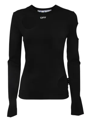 Off-White Meteor Logo-Print Cut-Out Top