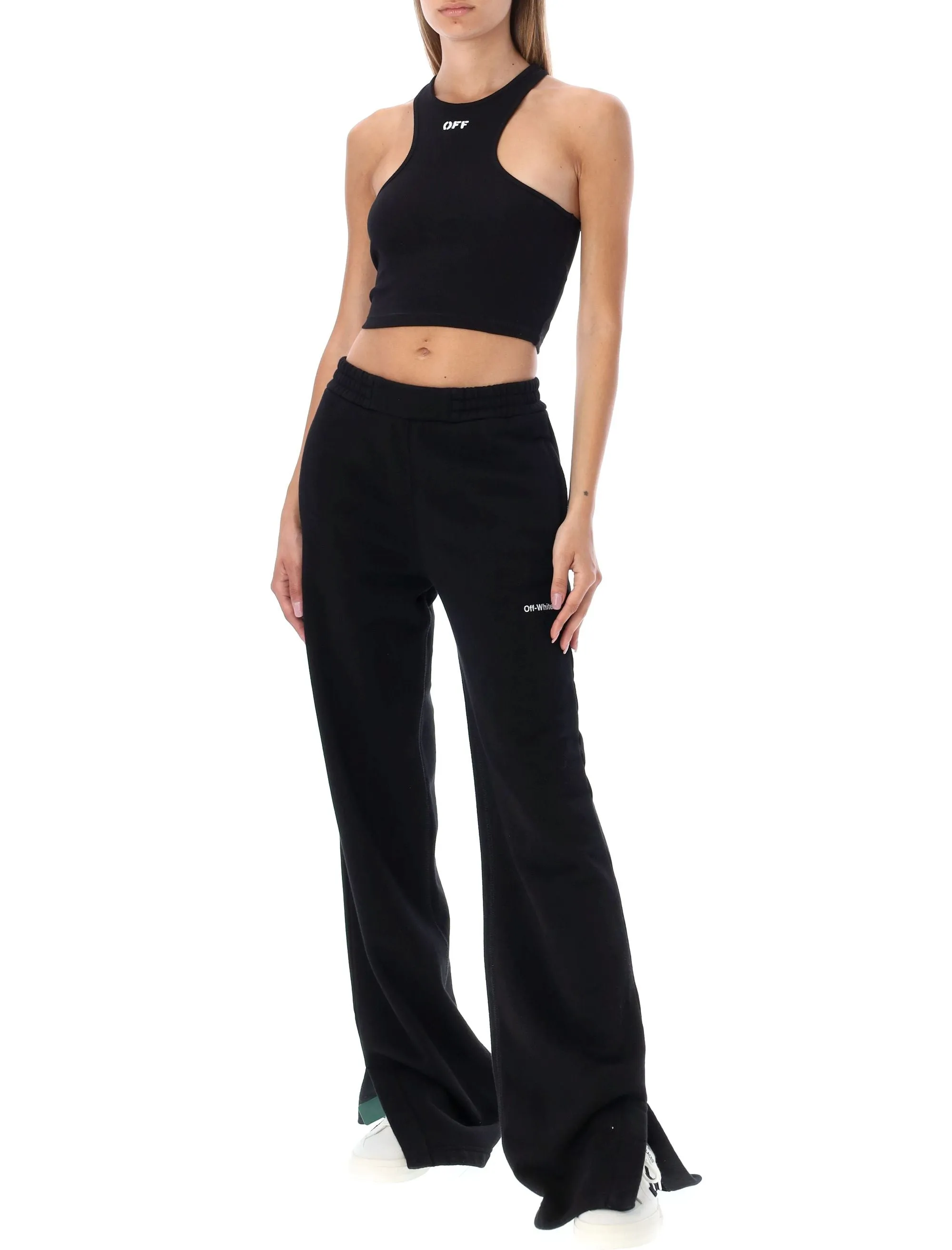 Off-White Off-Stamp Logo Printed Cropped Top