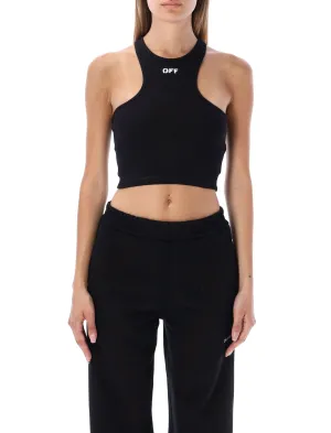 Off-White Off-Stamp Logo Printed Cropped Top