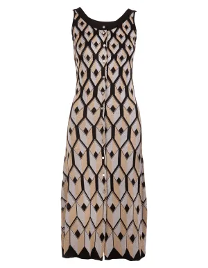 Paco Rabanne Button-Up Sleeveless Midi Dress