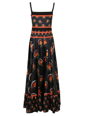 Paco Rabanne Strapped Flared Maxi Dress