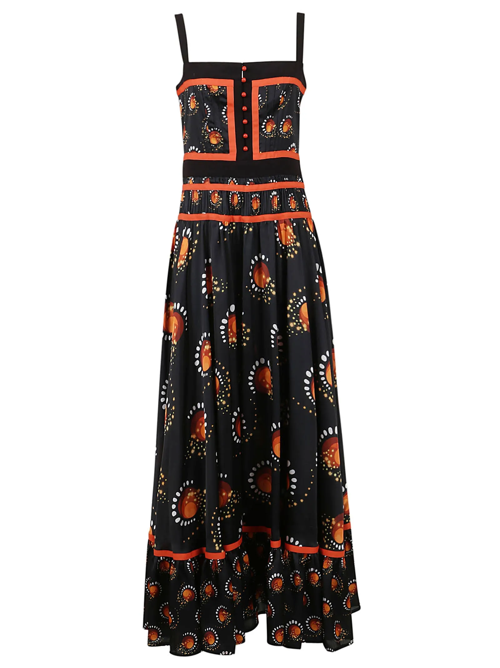 Paco Rabanne Strapped Flared Maxi Dress