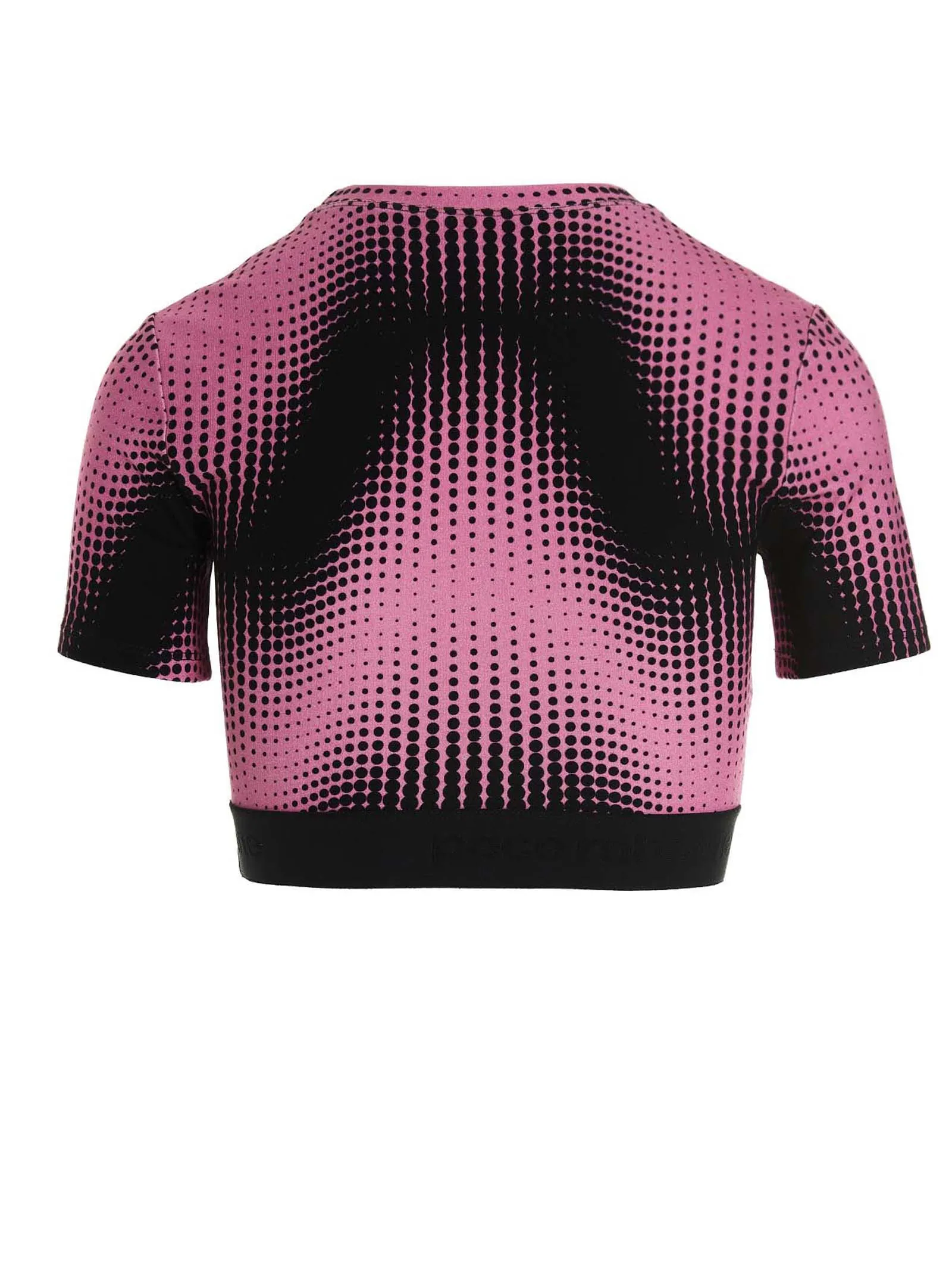 Paco Rabanne Two-Tone Bodyline Crop Jersey Top