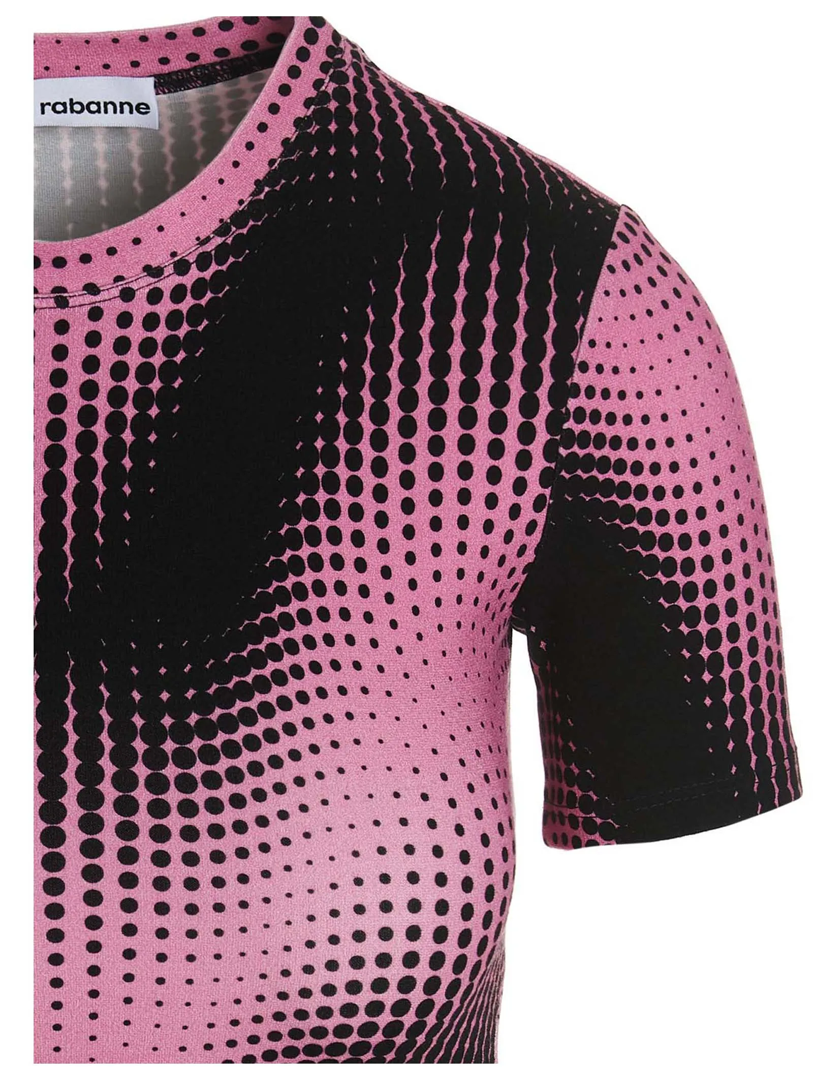 Paco Rabanne Two-Tone Bodyline Crop Jersey Top