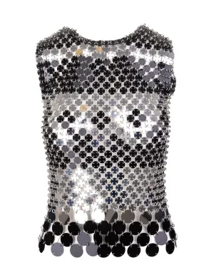 Paco Rabanne Two-Tone Discs Tank Top