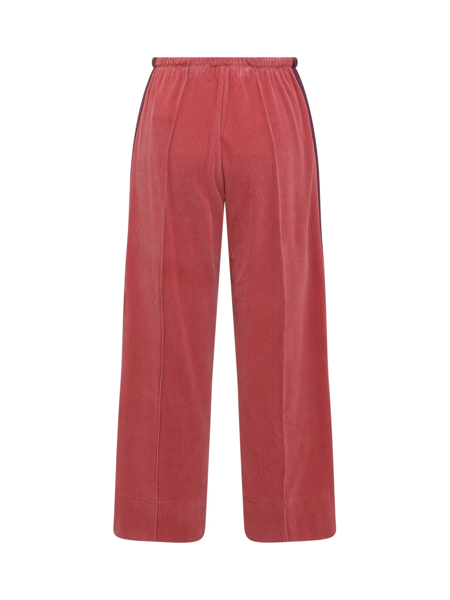 Palm Angels Logo Detail Cropped Velvet Pants