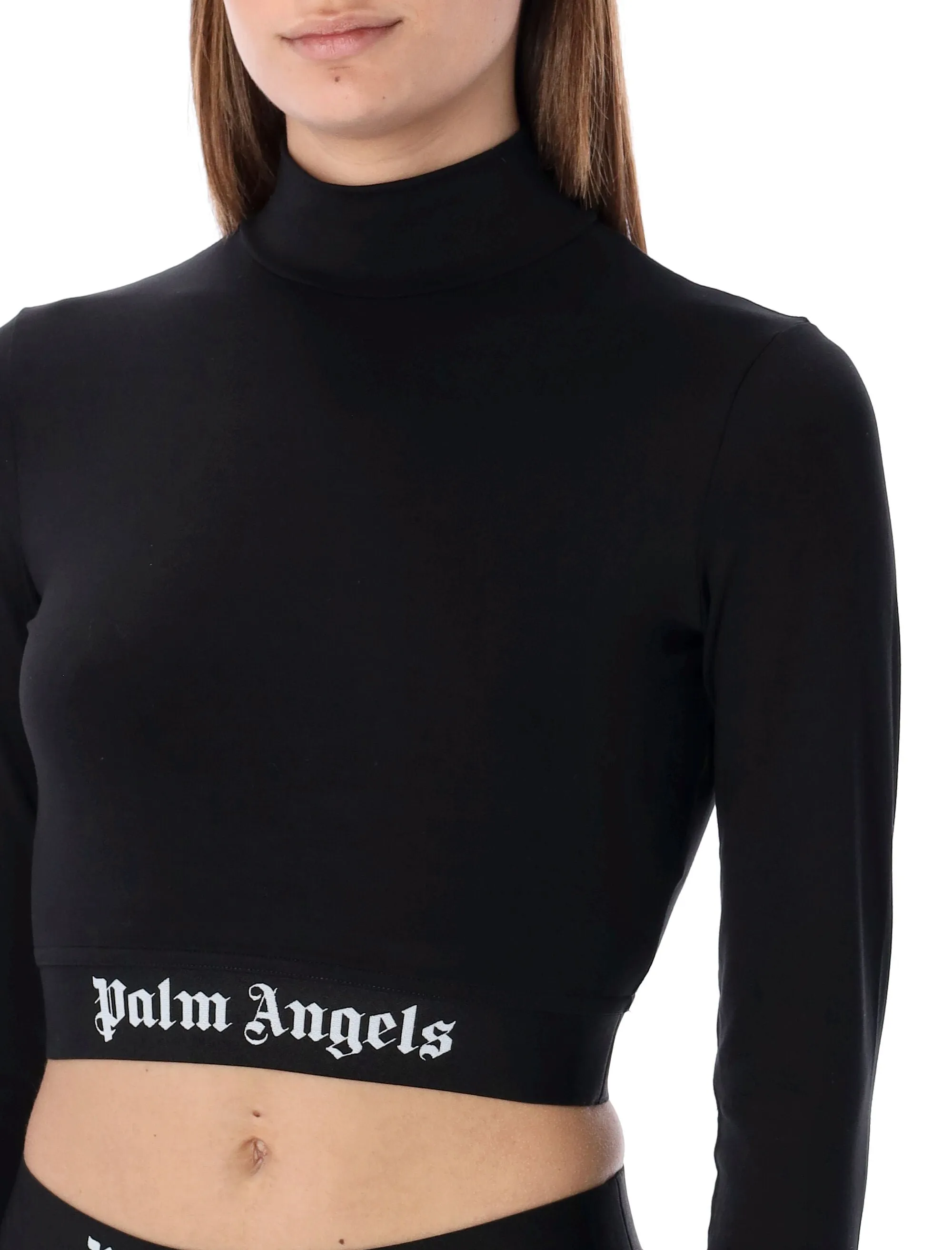 Palm Angels Logo Printed Cropped Top