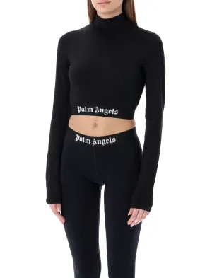 Palm Angels Logo Printed Cropped Top