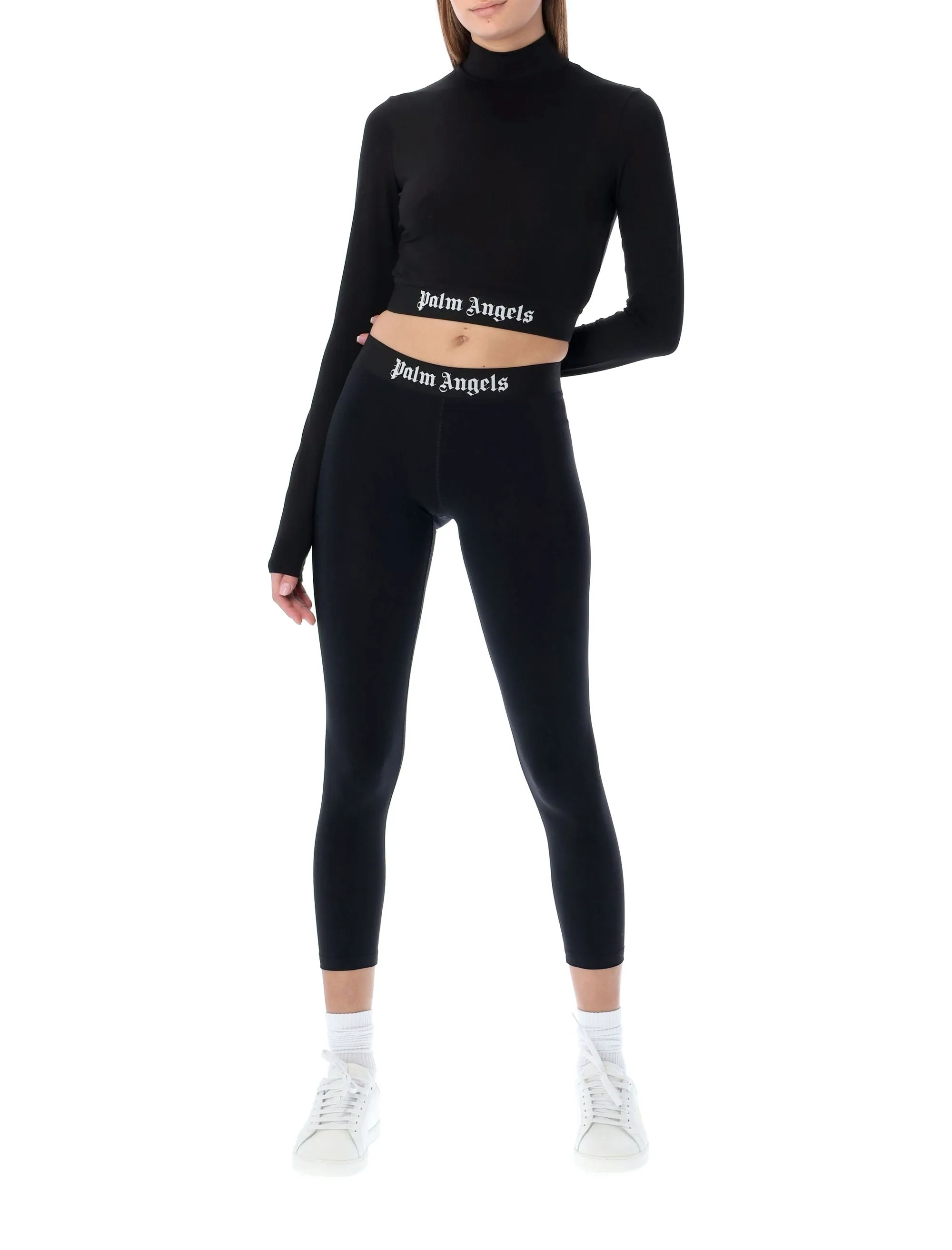 Palm Angels Logo Printed Cropped Top