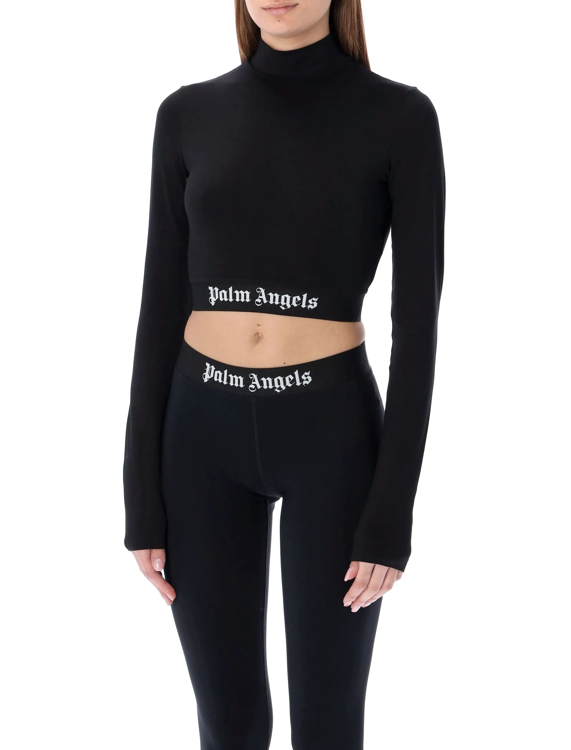Palm Angels Logo Printed Cropped Top