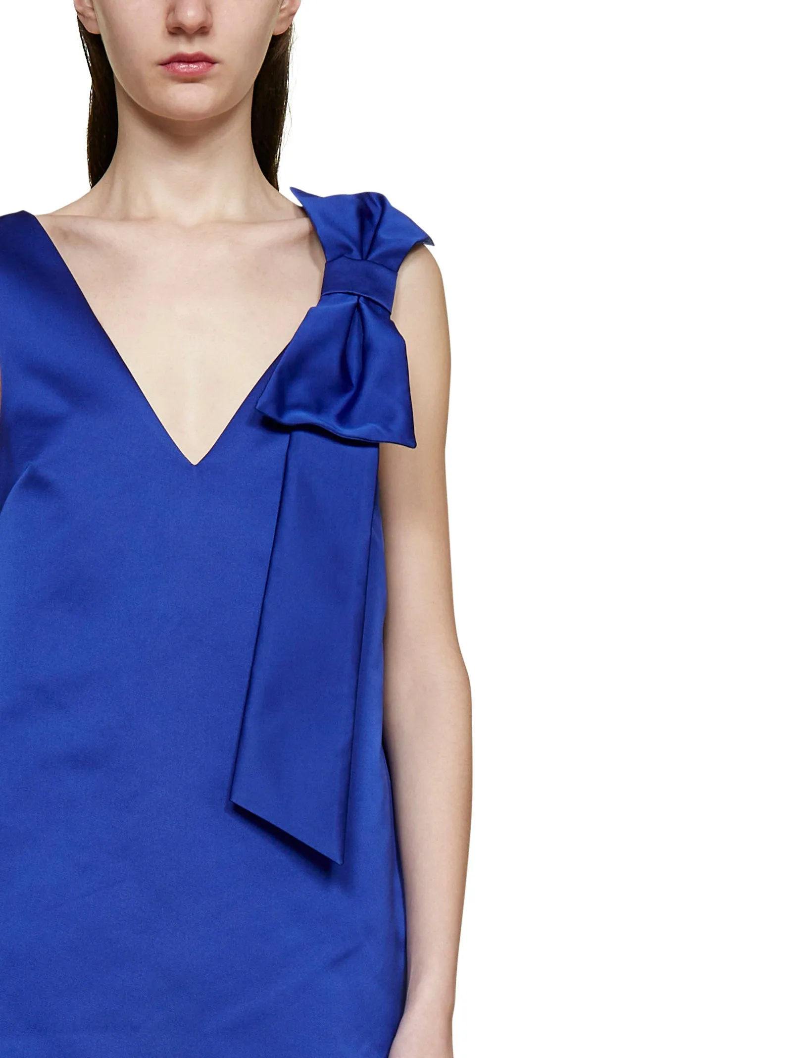P.A.R.O.S.H. Bow-Detailed V-Neck Maxi Dress