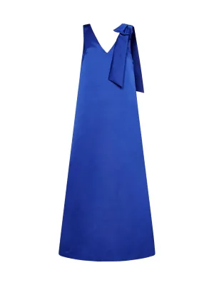 P.A.R.O.S.H. Bow-Detailed V-Neck Maxi Dress
