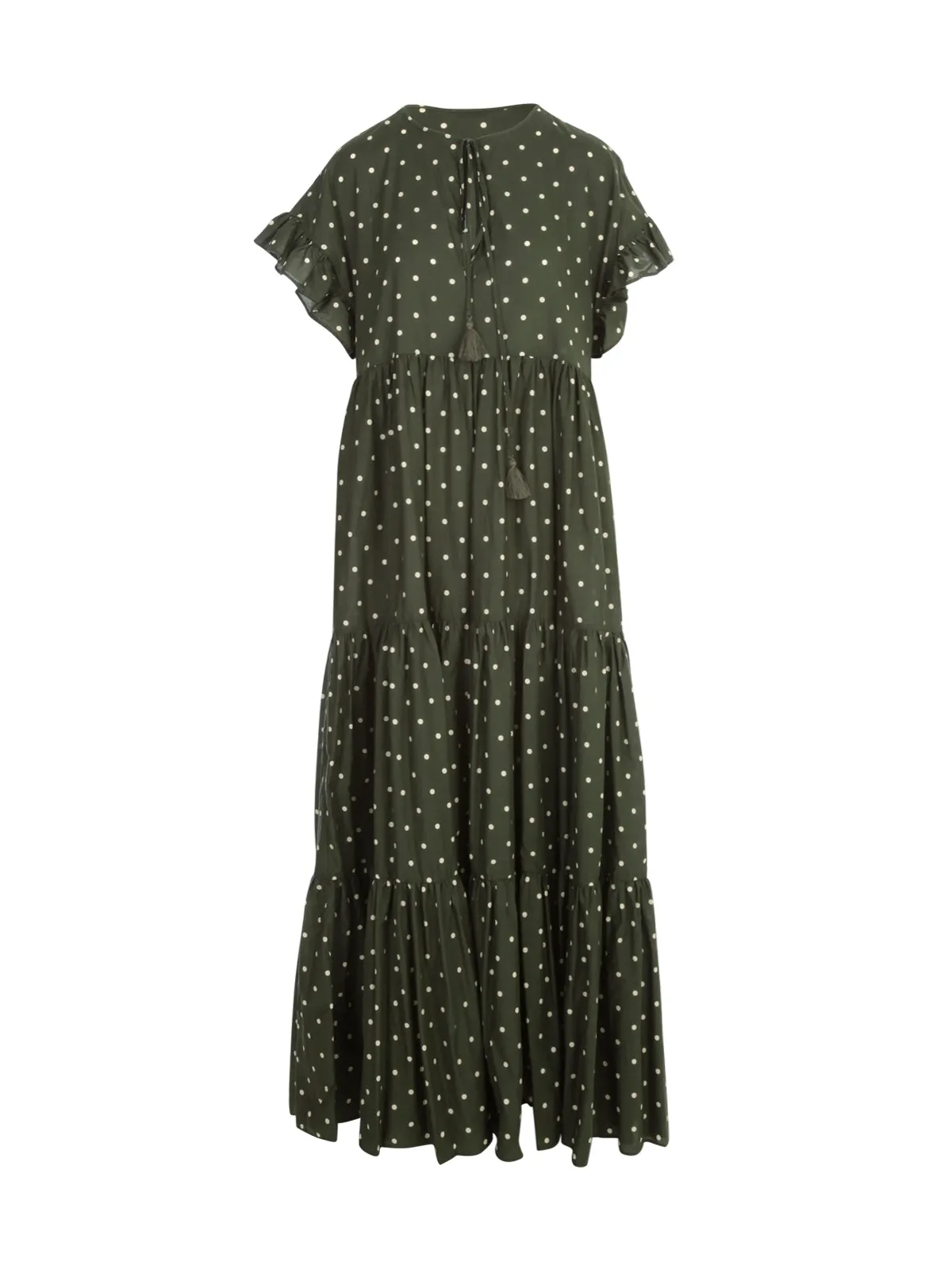 P.A.R.O.S.H. Clois Polka Dot Printed Maxi Dress