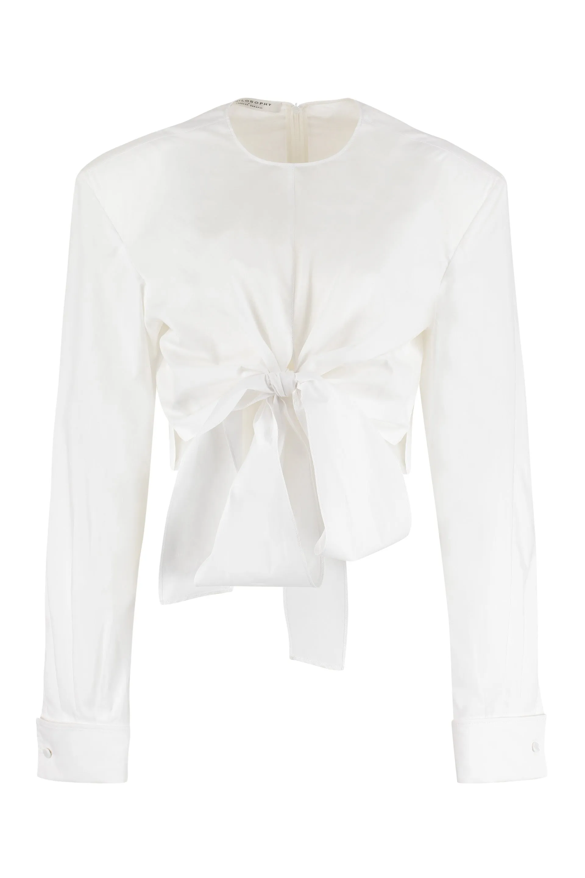 Philosophy Di Lorenzo Serafini Bow Embellished Cropped Top