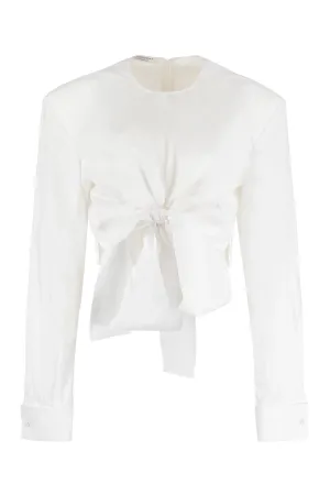 Philosophy Di Lorenzo Serafini Bow Embellished Cropped Top