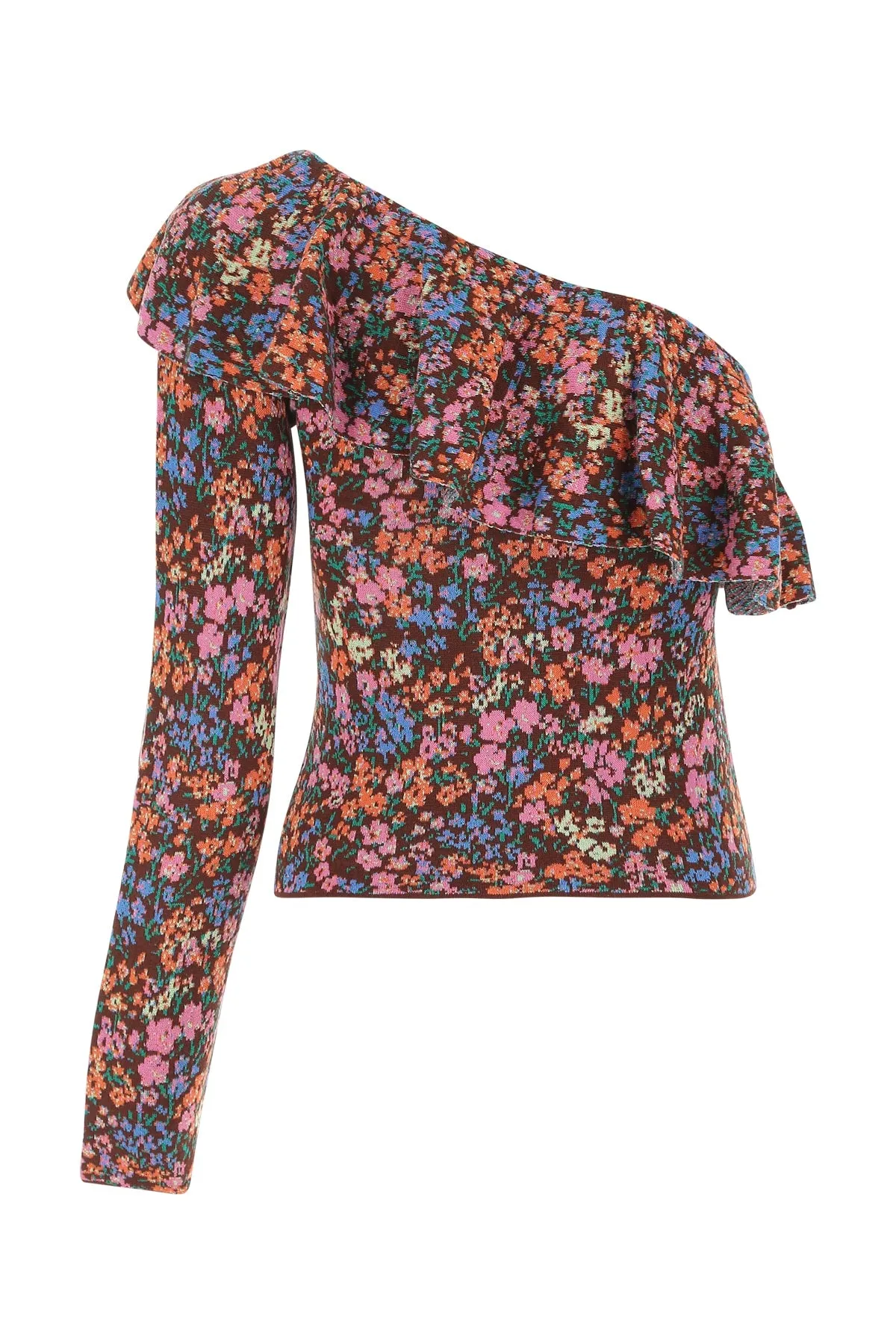 Philosophy Di Lorenzo Serafini Floral Printed One-Shoulder Top
