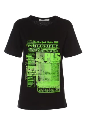 Philosophy Di Lorenzo Serafini Graphic Printed Crewneck T-Shirt