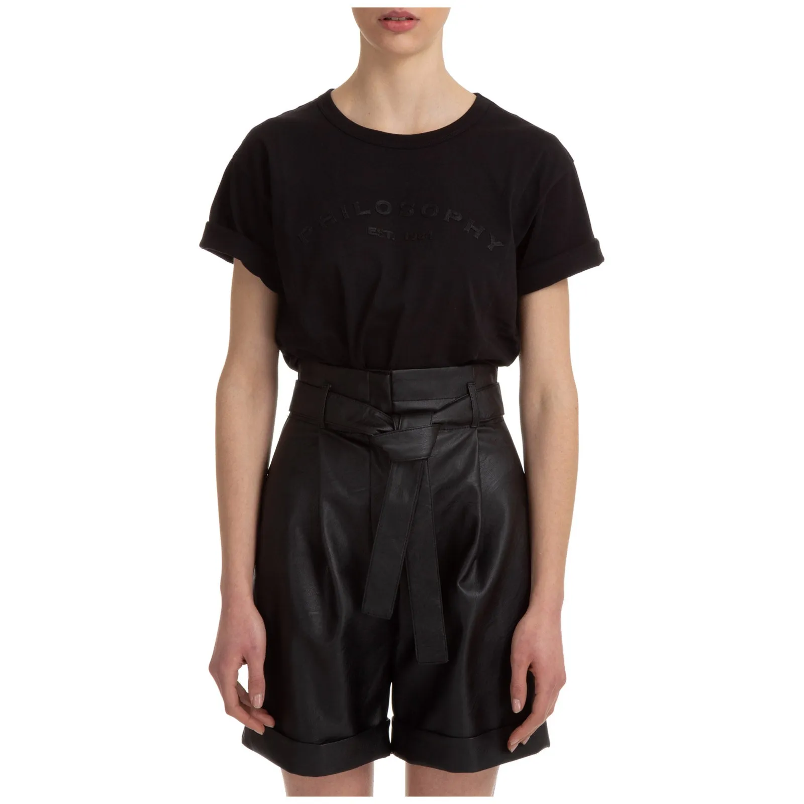 Philosophy Di Lorenzo Serafini Logo Embroidered Crewneck T-Shirt