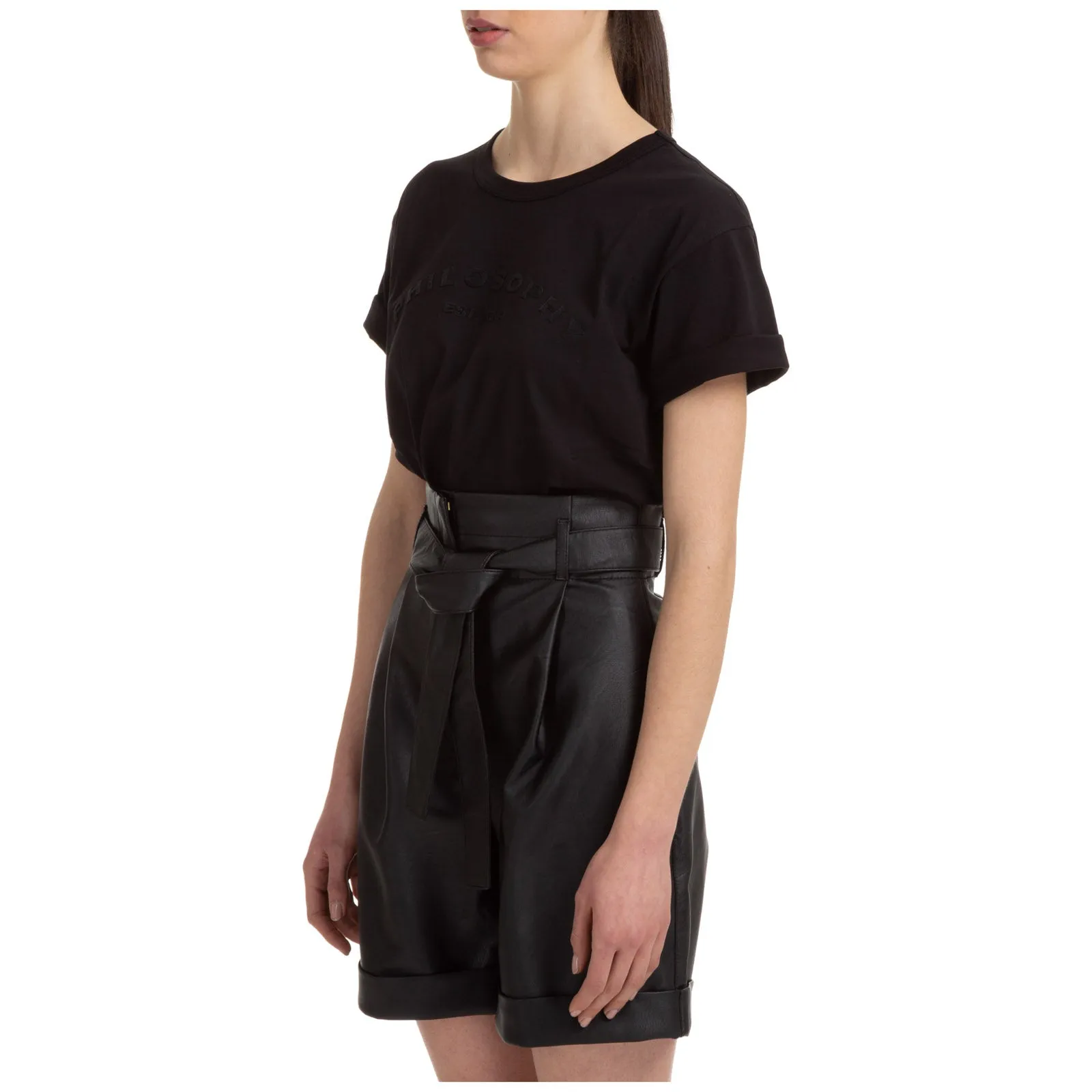 Philosophy Di Lorenzo Serafini Logo Embroidered Crewneck T-Shirt