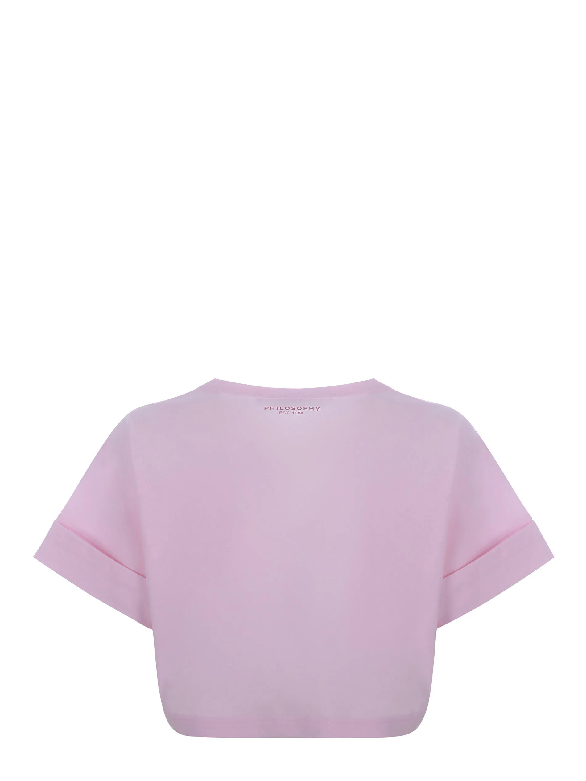 Philosophy Di Lorenzo Serafini Logo Printed Cropped T-Shirt