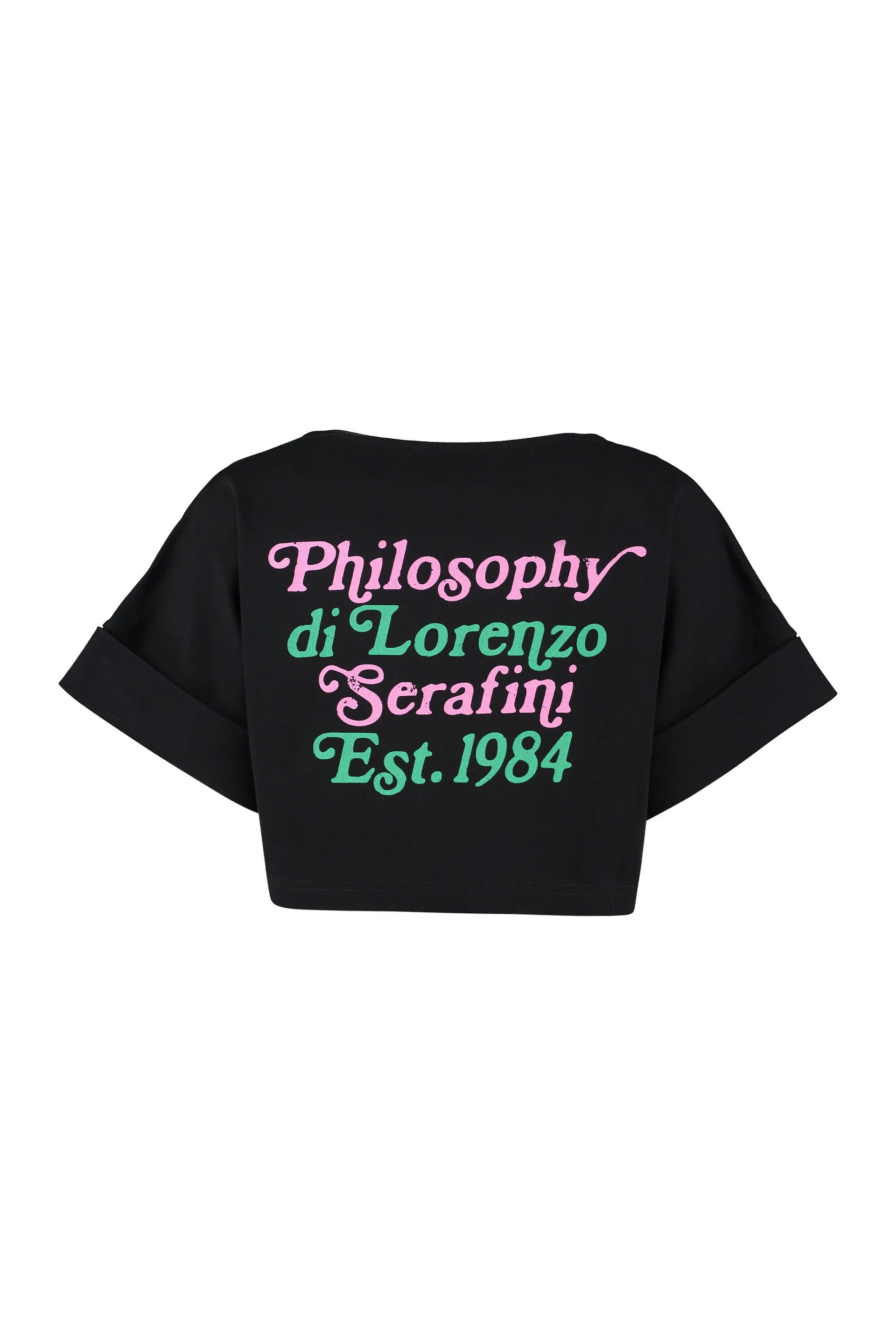 Philosophy Di Lorenzo Serafini Logo Printed Cropped T-Shirt
