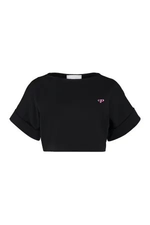 Philosophy Di Lorenzo Serafini Logo Printed Cropped T-Shirt