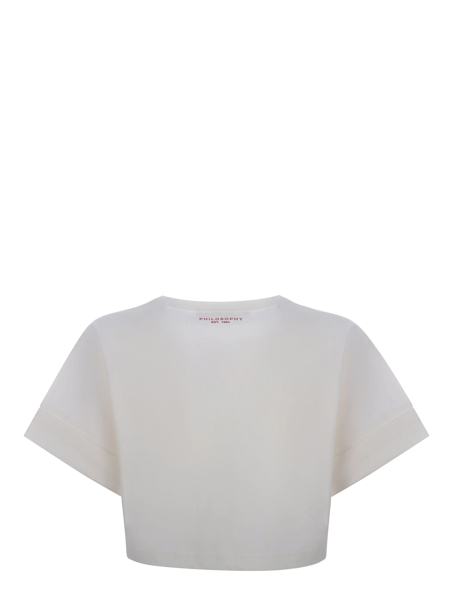 Philosophy Di Lorenzo Serafini Logo Printed Cropped T-Shirt